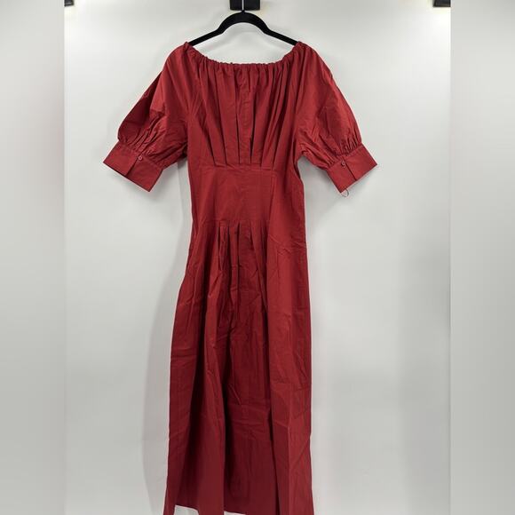 J.Crew Cinched-waist shirt-dress Brilliant Mahogany - Picture 6 of 7